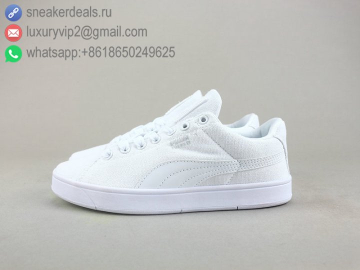 Puma SUEDE S Low Unisex Canvas Shoes White Size 36-44
